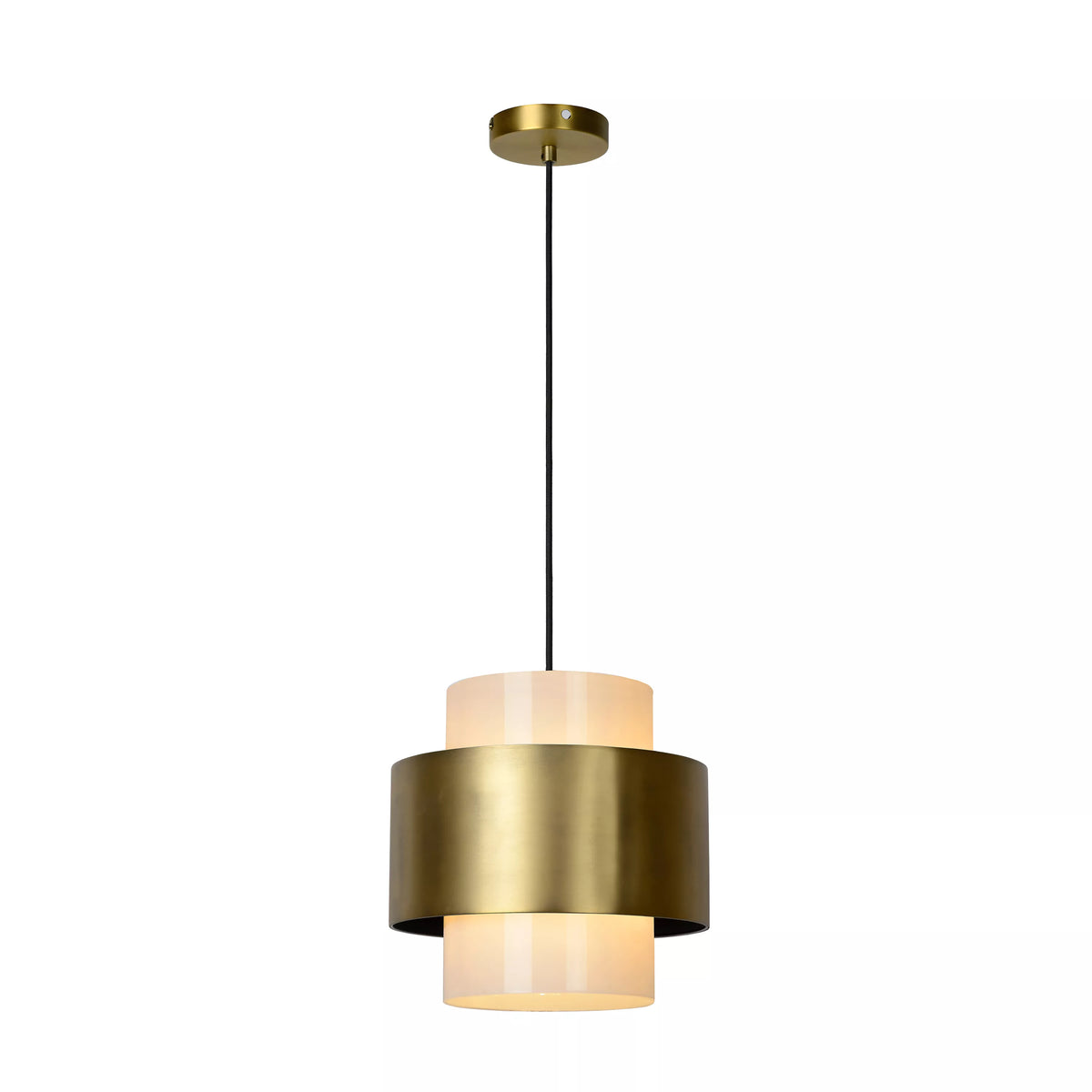 FIRMIN - Pendant light - Ø 30 cm - 1xE27 - Matt Gold / Brass - LUCIDE