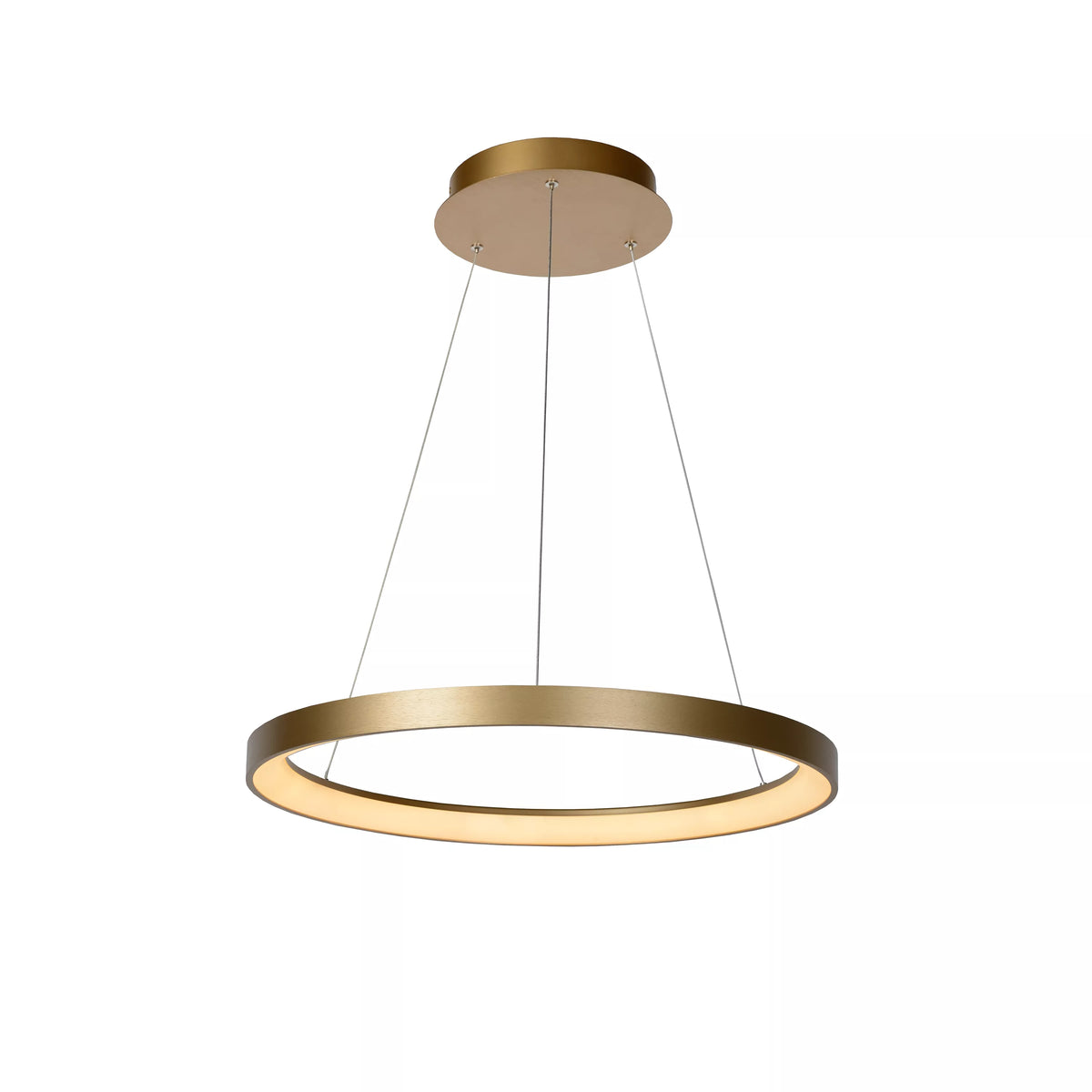 VIDAL - Pendant light - Ø 58 cm - LED Dim. - 1x48W 2700K - Matt Gold / Brass - LUCIDE