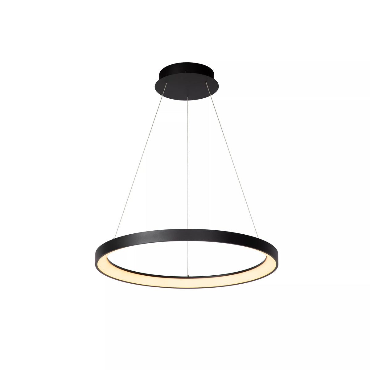 VIDAL - Pendant light - Ø 58 cm - LED Dim. - 1x48W 2700K - Black - LUCIDE