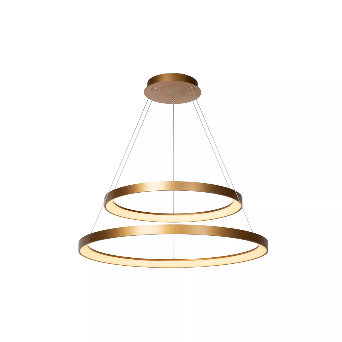 VIDAL - Pendant light - Ø 78 cm - LED Dim. - 1x92W 2700K - Matt Gold / Brass - Premium - LUCIDE