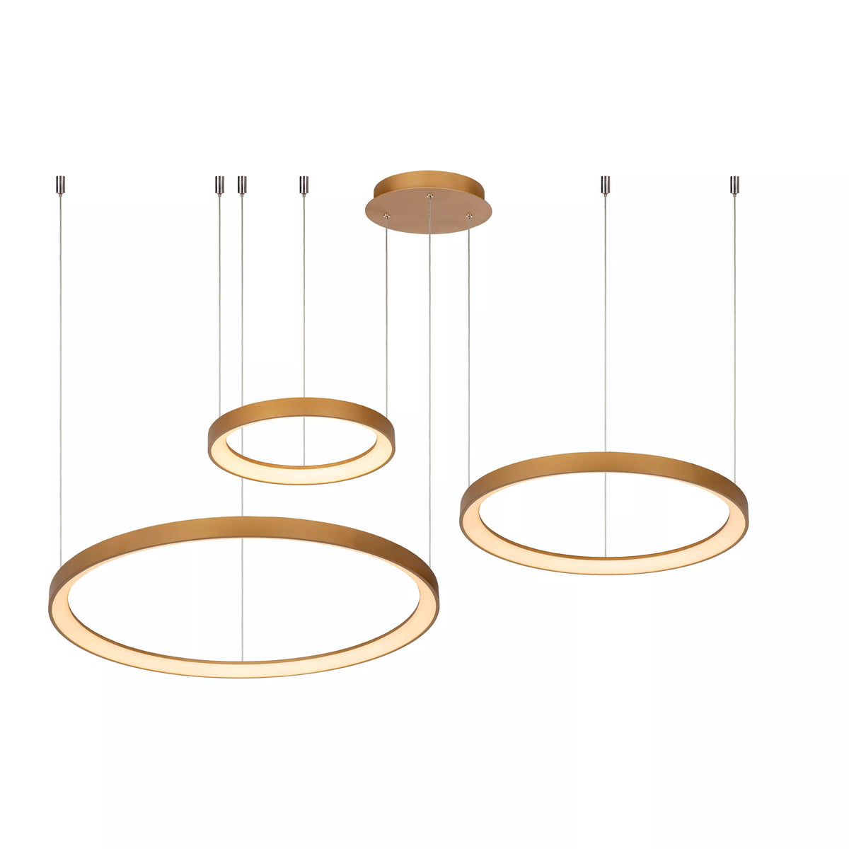 VIDAL - Pendant light - Ø 78 cm - LED Dim. - 1x120W 2700K - Matt Gold / Brass - Premium - LUCIDE