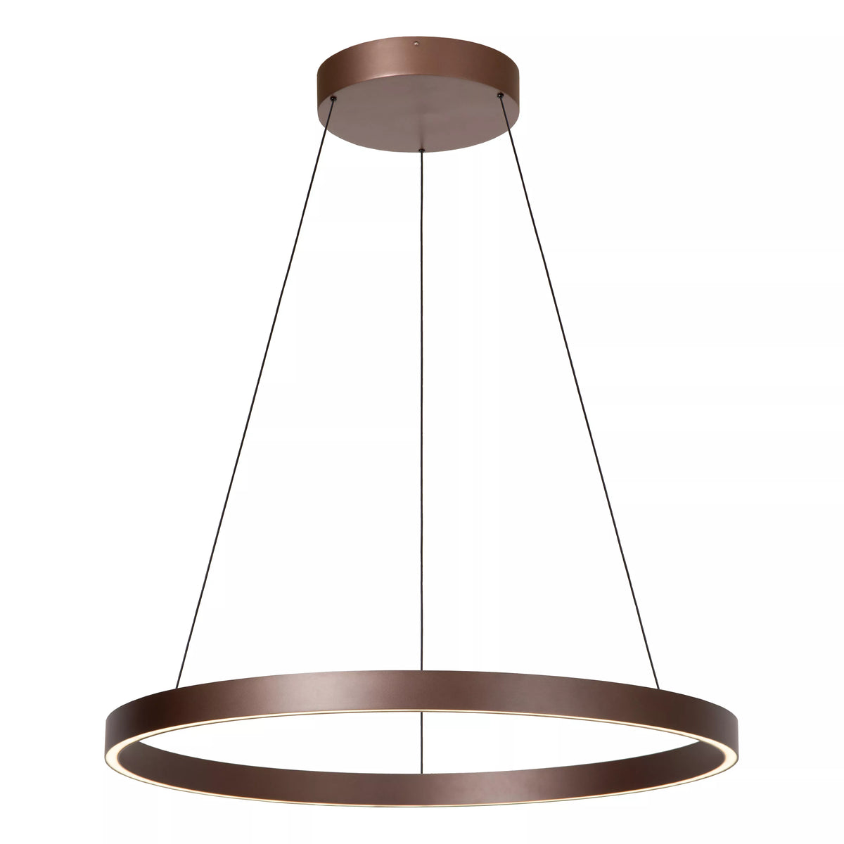 LIANE - Pendant light - Ø 80 cm - LED Dim. - CCT - 2x36W 2700K/4000K - Suitable for double-height spaces and high ceiling - Rust Brown - Vibes - LUCIDE