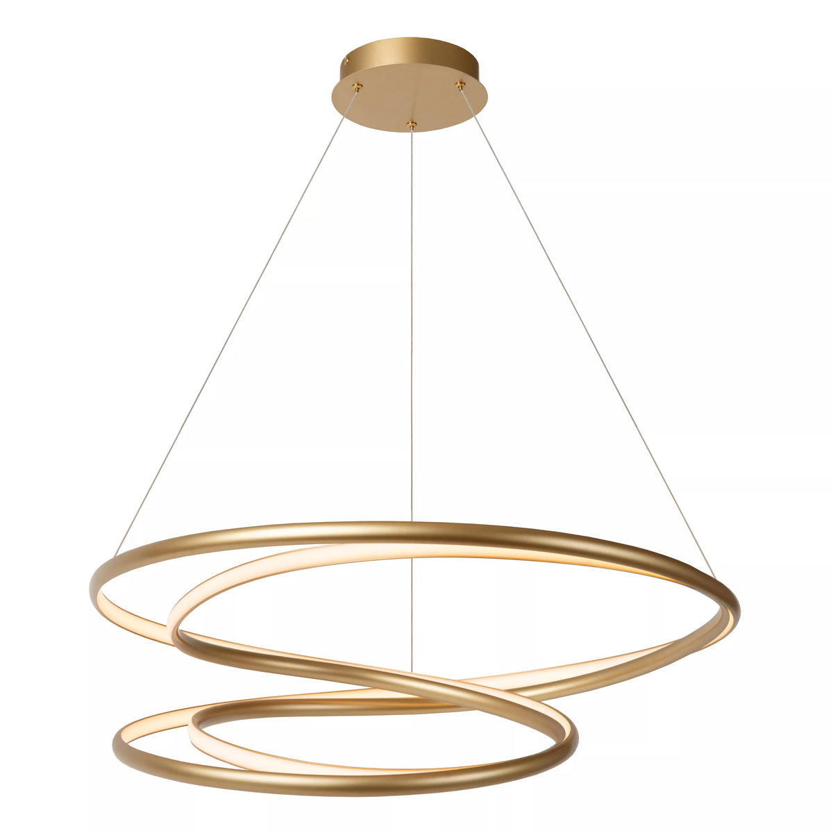 SARDANA - Pendant light - Ø 80 cm - LED Dim. - 1x74W 2700K - Matt Gold / Brass - Premium - LUCIDE