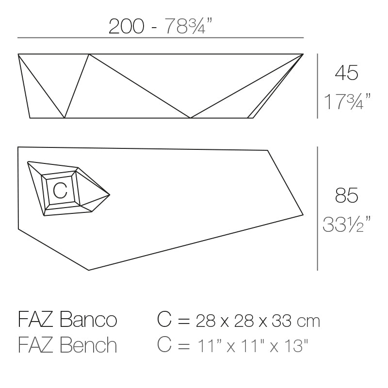 Faz bench 200x85x45