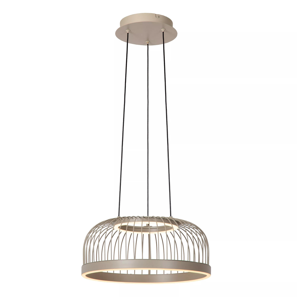 RIXANNE - Pendant light - Ø 40 cm- LED 3 StepDim - CCT - 1x22W 2200K/4000K - Taupe - Vibes - LUCIDE