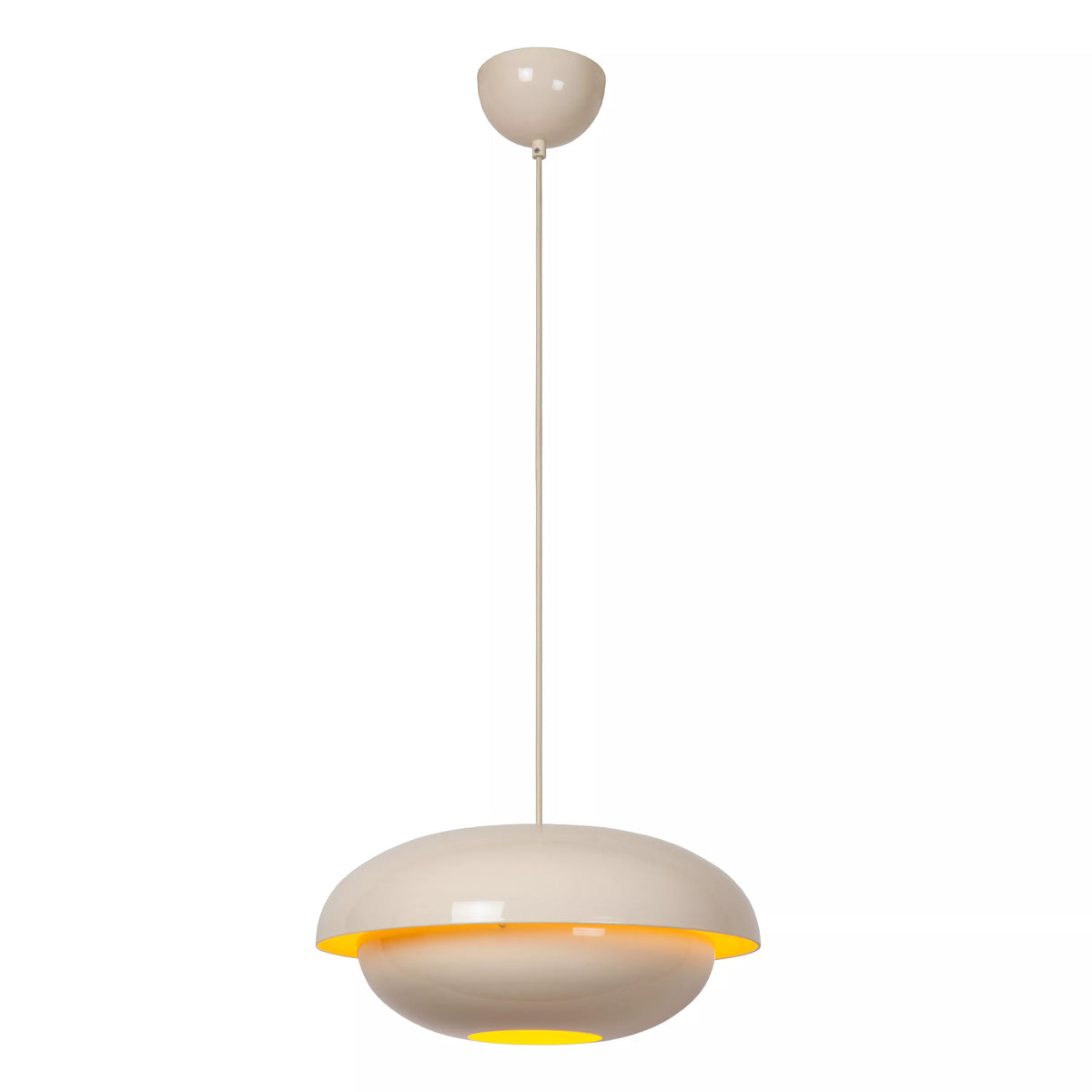YOUNES - Pendant light - Ø 40 cm - 1xE27 - Cream - Essential - LUCIDE