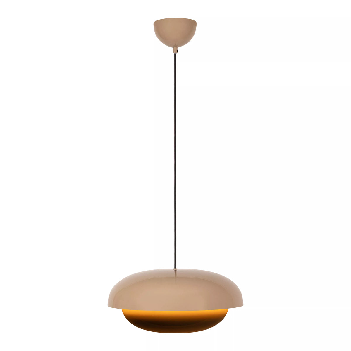 YOUNES - Pendant light - Ø 40 cm - 1xE27 - Taupe - Essential - LUCIDE