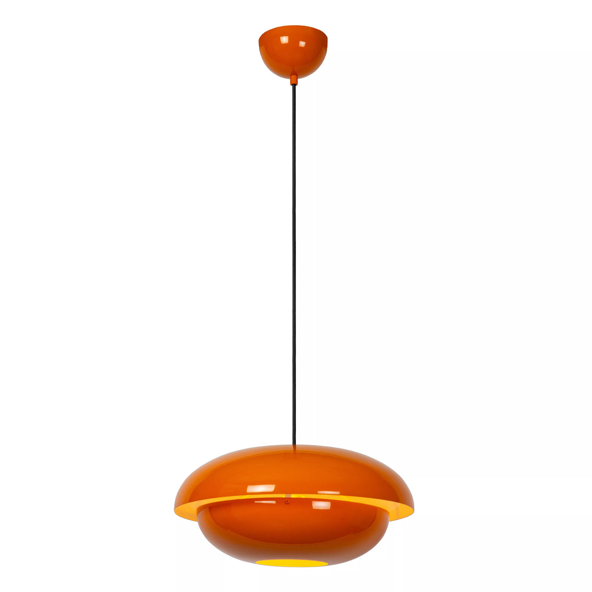 YOUNES - Pendant light - Ø 40 cm - 1xE27 - Orange - Essential - LUCIDE