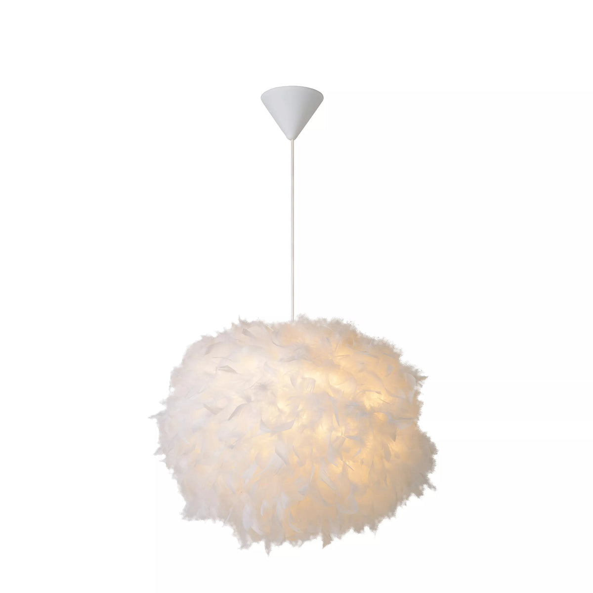 GOOSY SOFT - Pendant light - Ø 50 cm - 1xE27 - White - LUCIDE