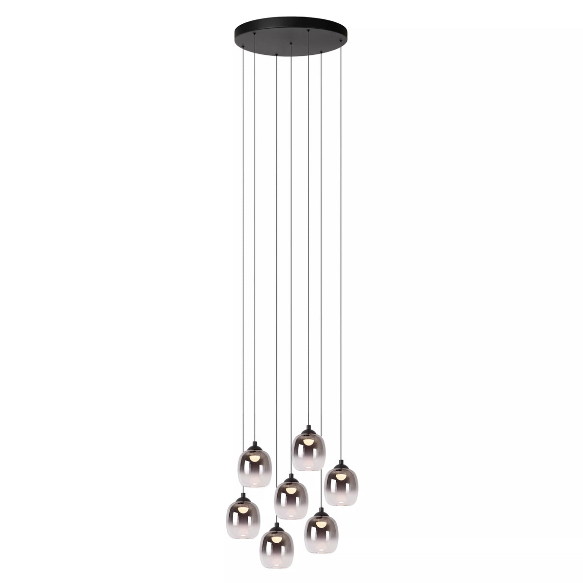 TAMINO - Pendant light - Ø 52 cm - LED Dim. - 7x5,3W 3000K - Black - LUCIDE
