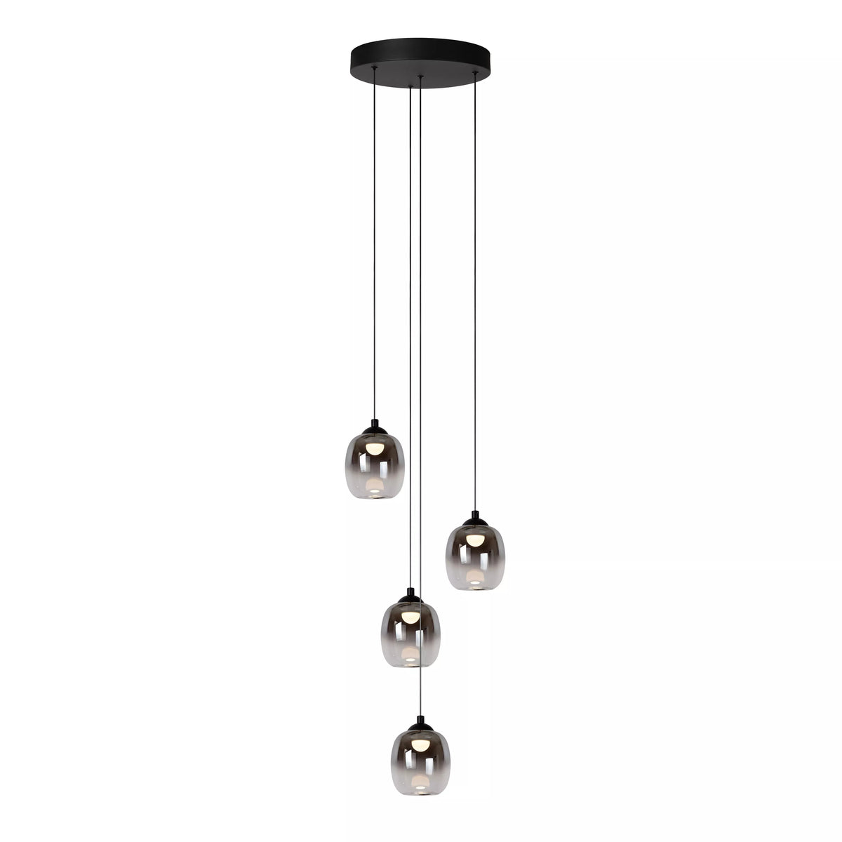 TAMINO - Pendant light - Ø 36 cm - LED Dim. - 4x5,2W 3000K - Black - LUCIDE