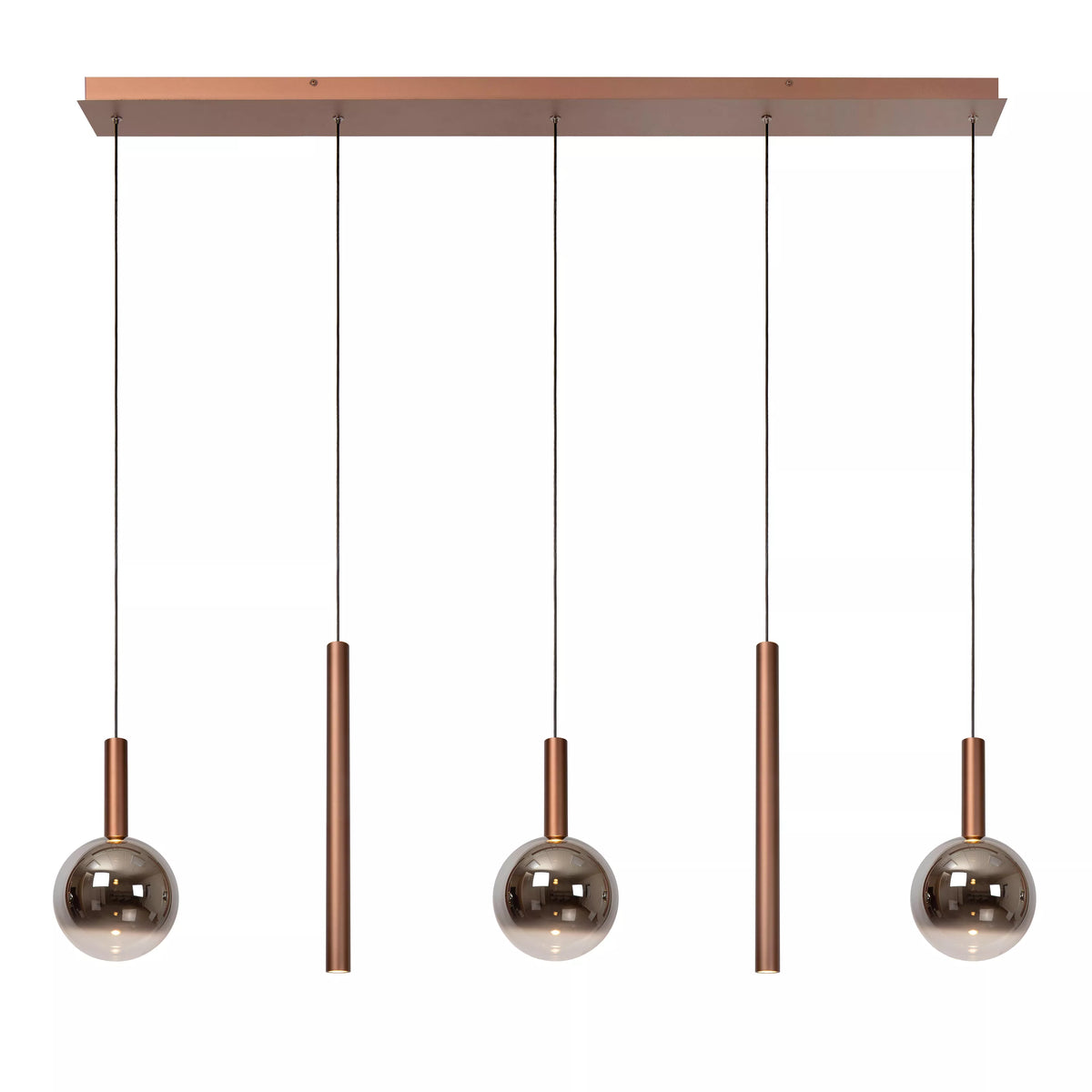 JASMINE - Pendant light - LED Dim. - CCT - 5x4W 2200K/3300K - Copper - Premium - LUCIDE