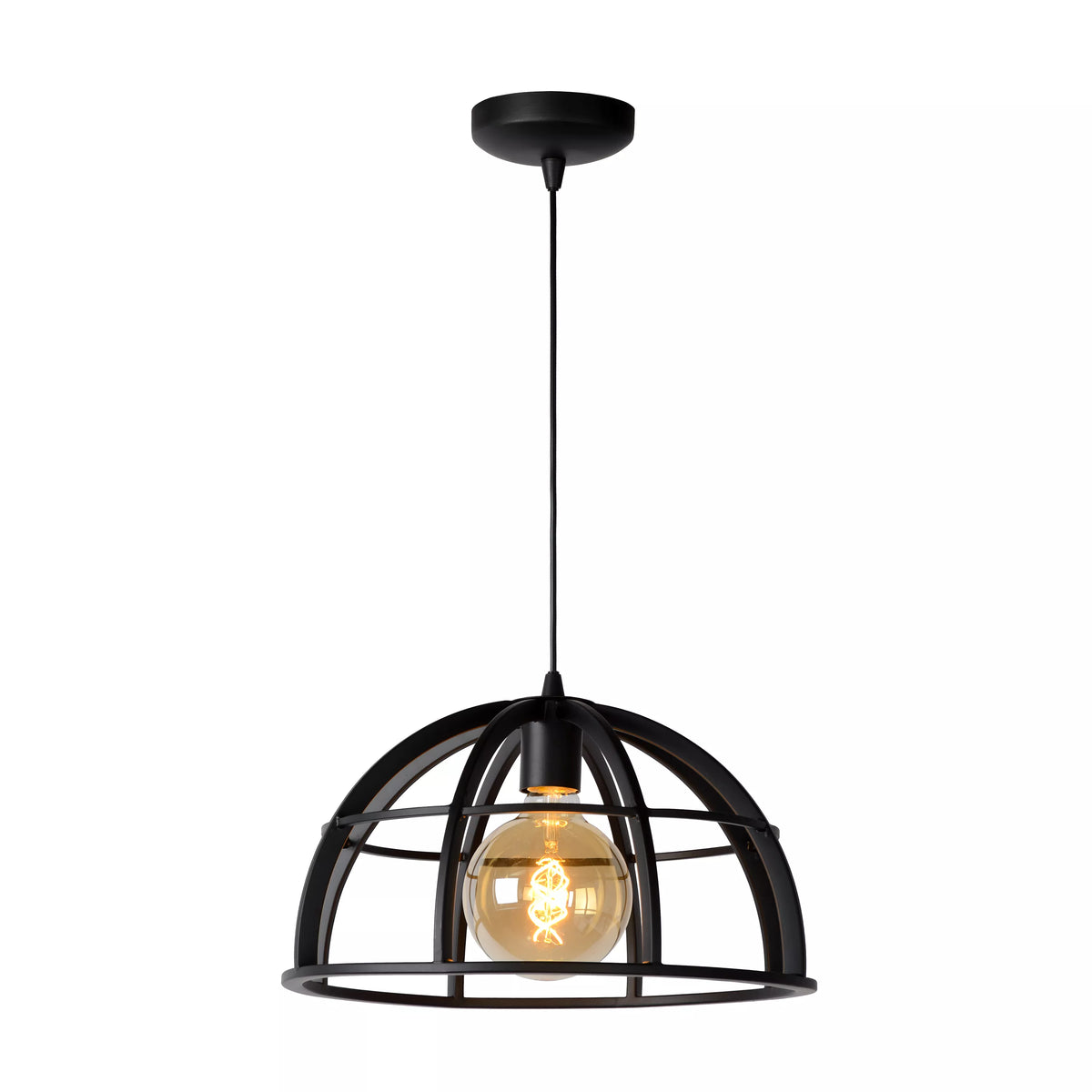 DIKRA - Pendant light - Ø 40 cm - 1xE27 - Black - LUCIDE
