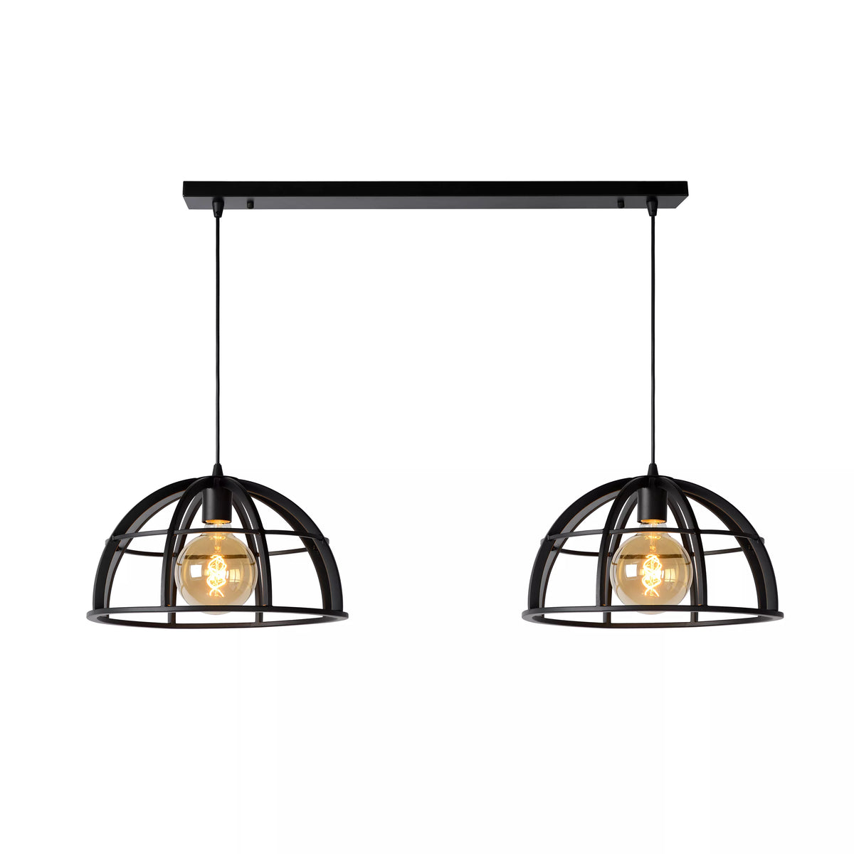 DIKRA - Pendant light - 2xE27 - Black - LUCIDE