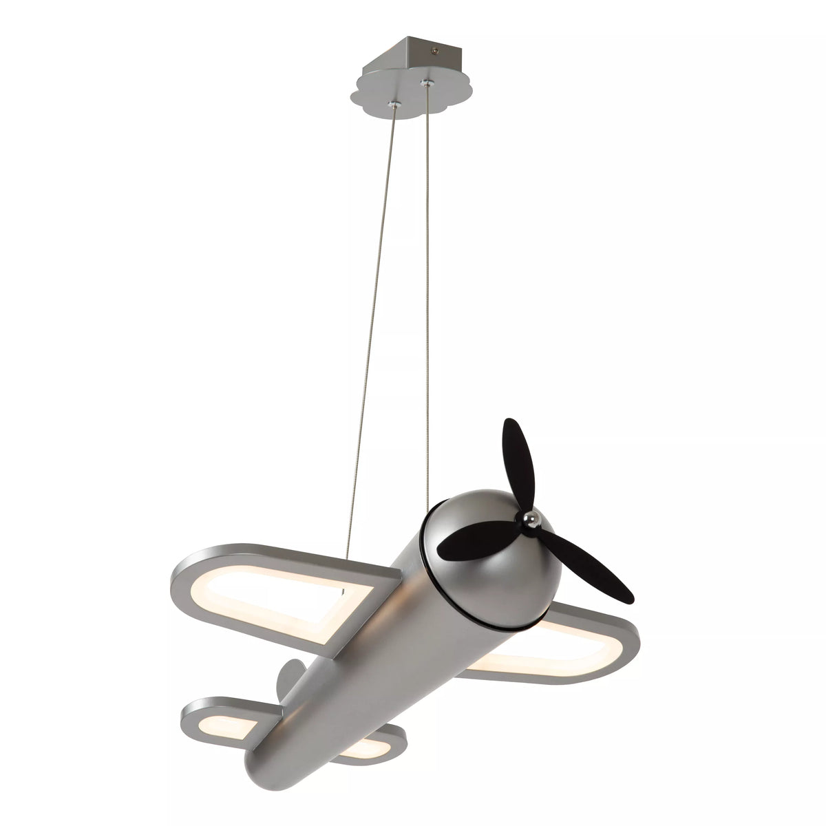 FOKKER - Pendant light Children - LED - 1x28W 2500K - Grey iron - LUCIDE