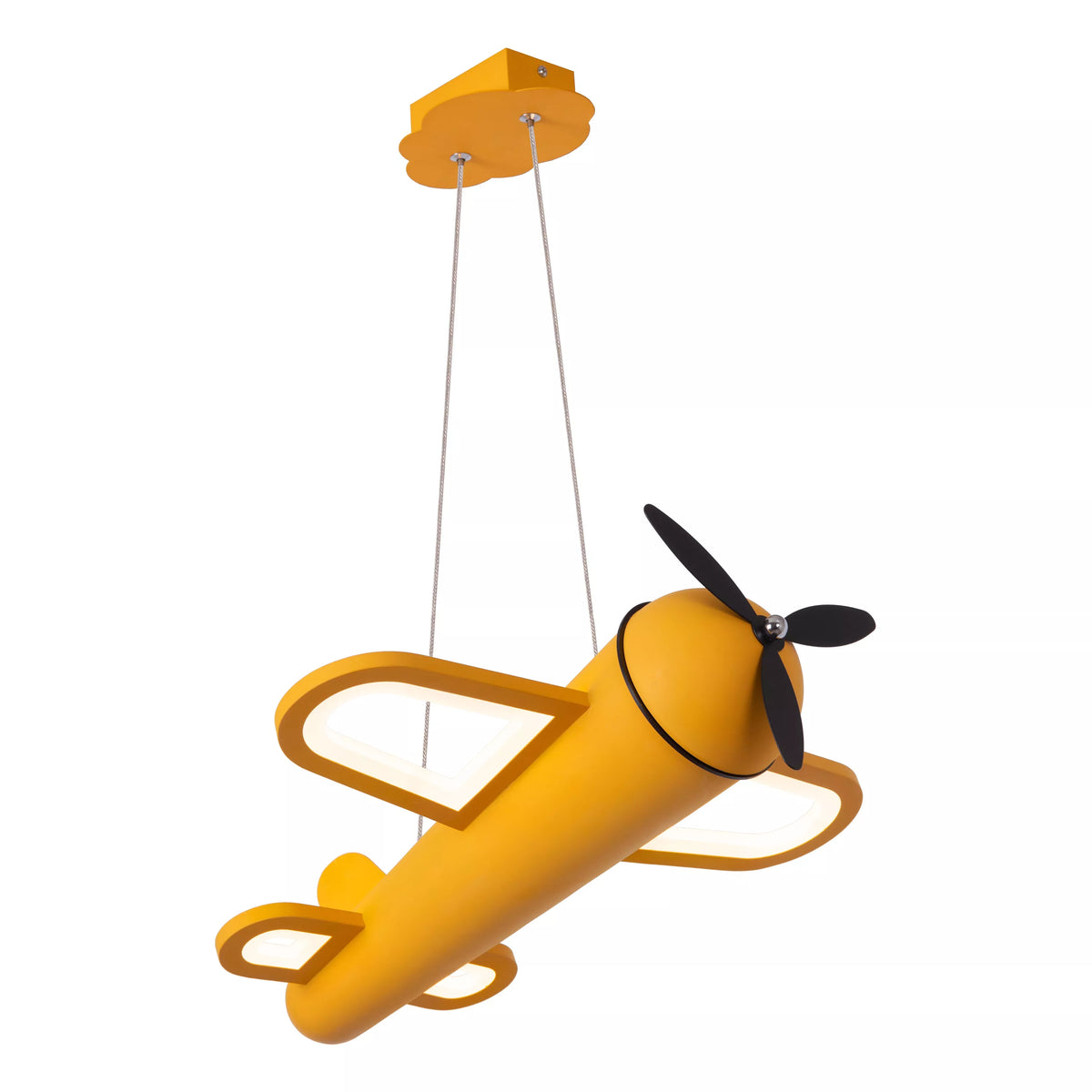 FOKKER - Pendant light Children - LED - 1x28W 2500K - Yellow - LUCIDE