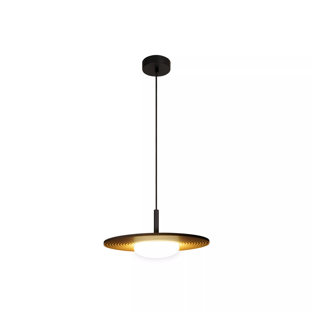 CARMINO - Pendant light - Ø 38,7 cm - LED - 1x8W 2700K - Taupe - Essential - LUCIDE