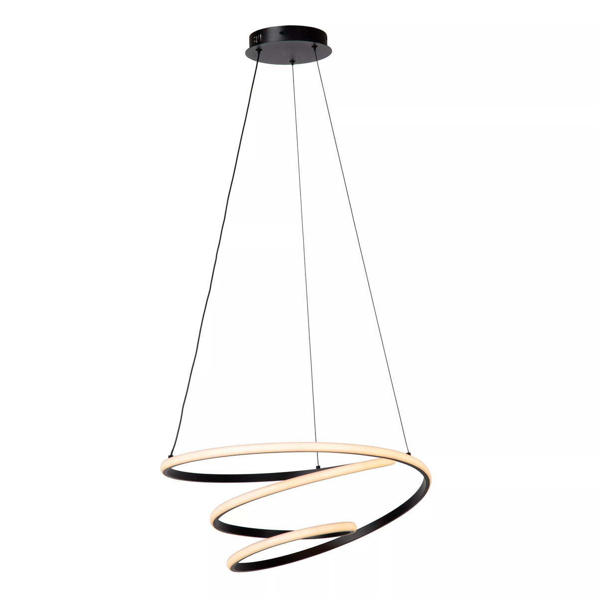 ESPIRAL - Pendant light - LED Dim. - CCT - 1x40W 2700K/4000K - Black - Essential - LUCIDE