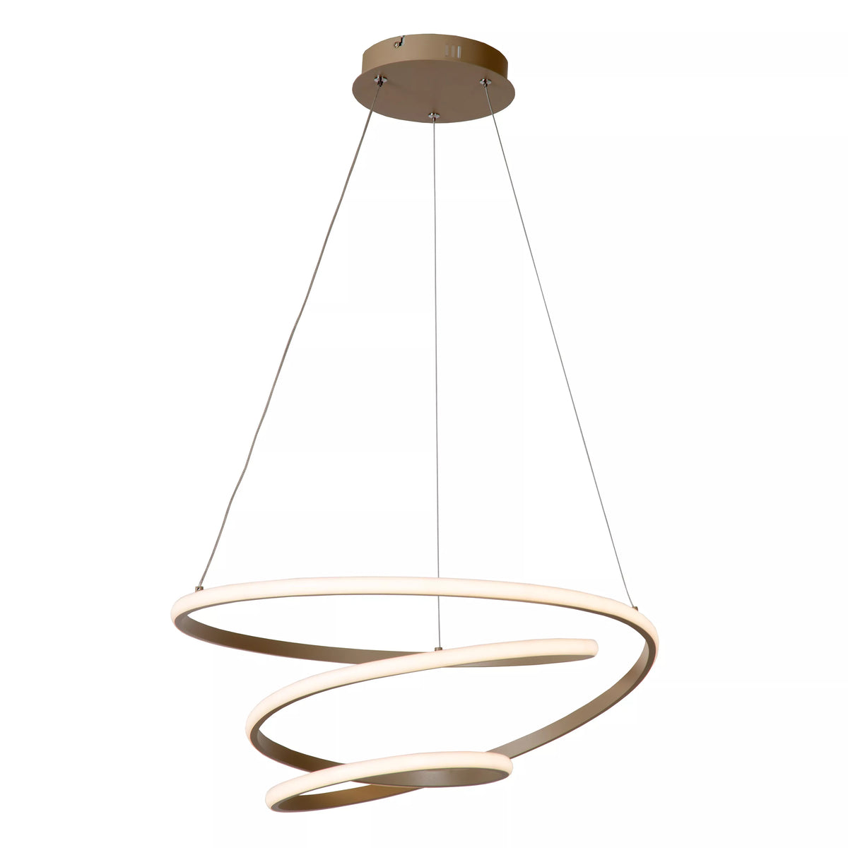 ESPIRAL - Pendant light - LED Dim. - CCT - 1x40W 2700K/4000K - Taupe - Essential - LUCIDE
