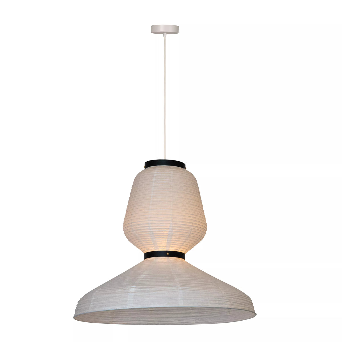 KEENU - Pendant light - Ø 67 cm - 1xE27 - White - Essential - LUCIDE
