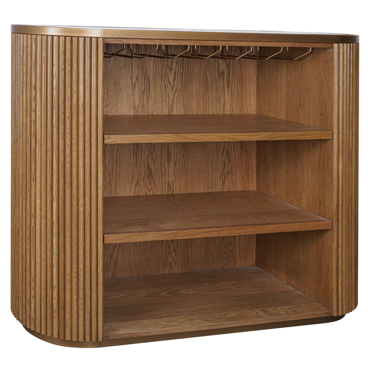 Marezza Buffet Cabinet - Natural Oak - Black Epoxy Marble - KAJA