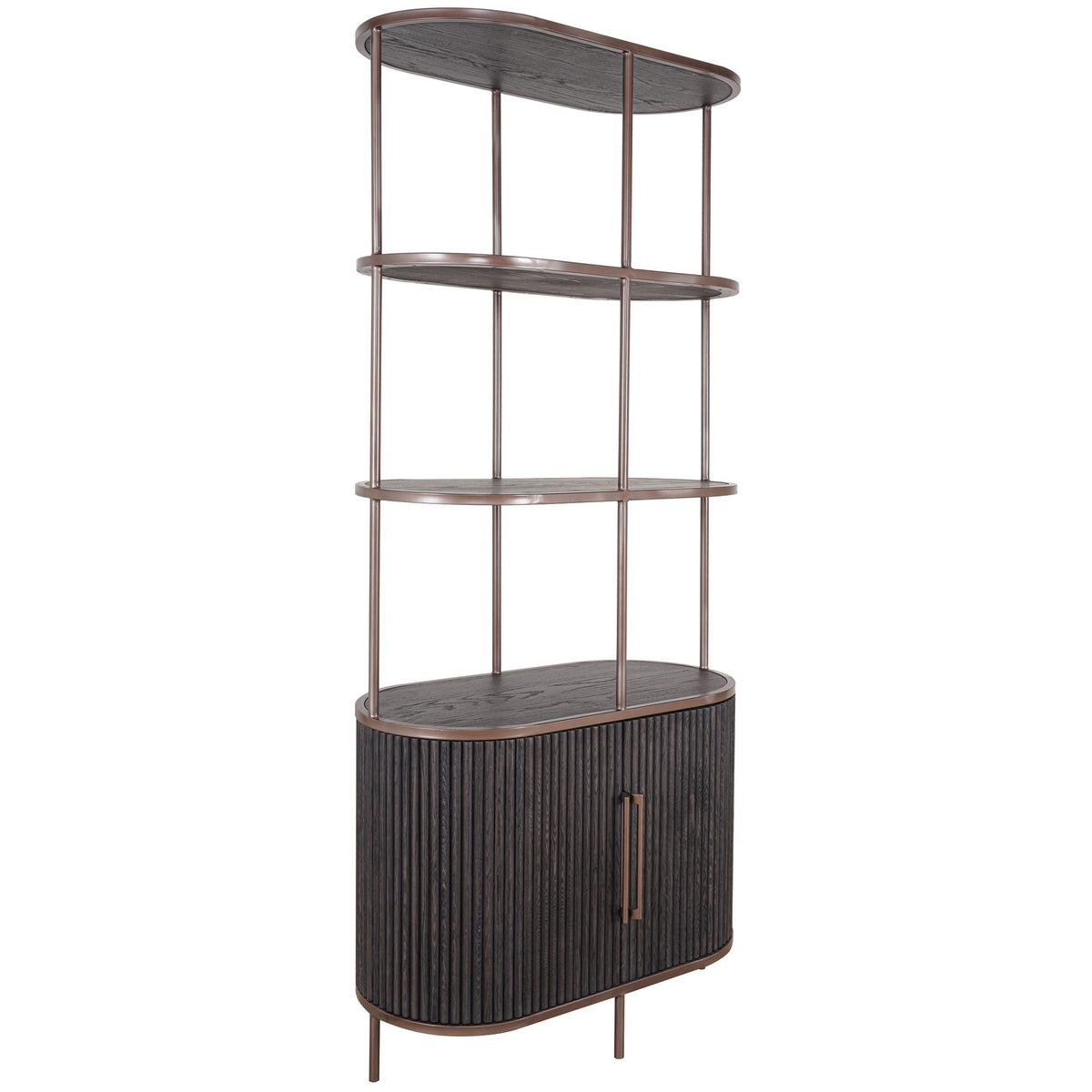 Positano Wall Cabinet - Black Brown Oak - KAJA