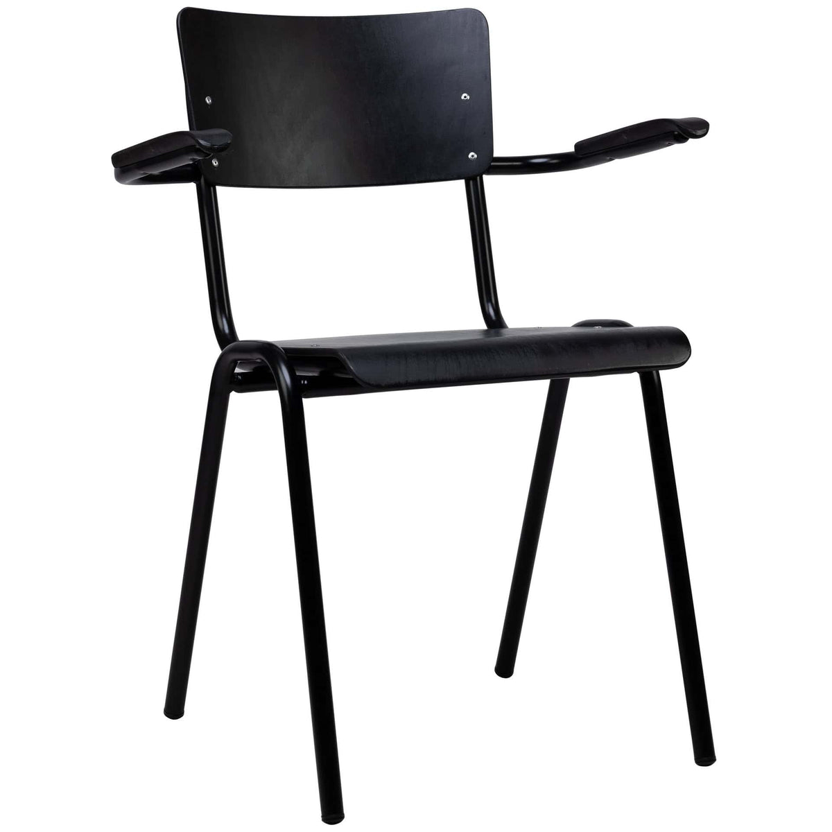 Skool Armchair - Wood - Black - KAJA