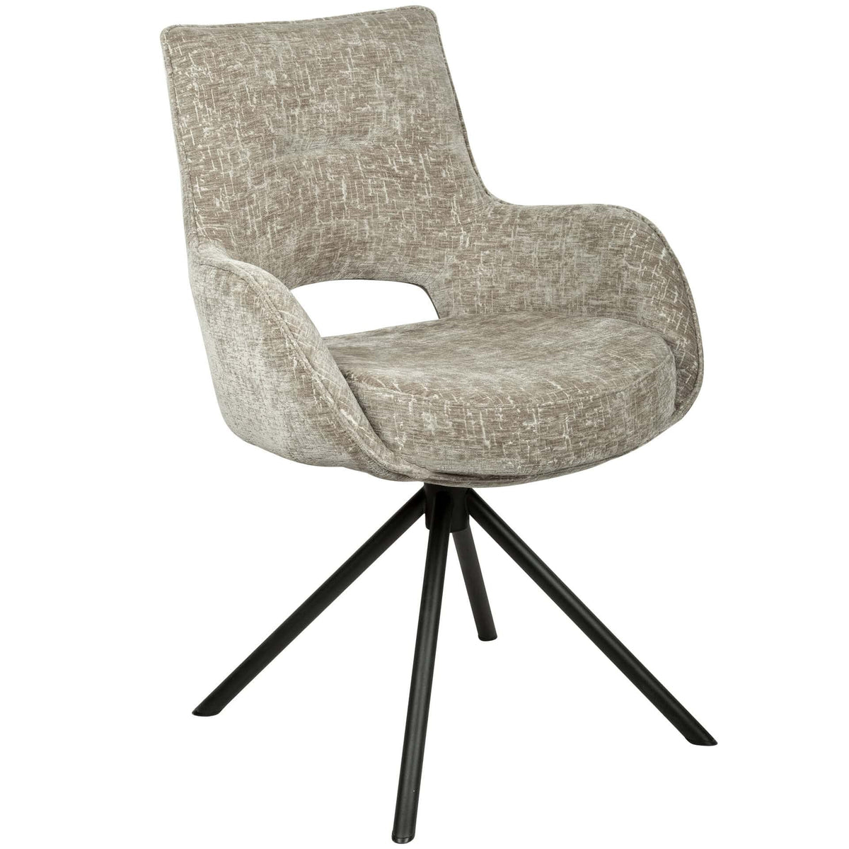 Cameron Armchair - Swivel - Shitake - KAJA