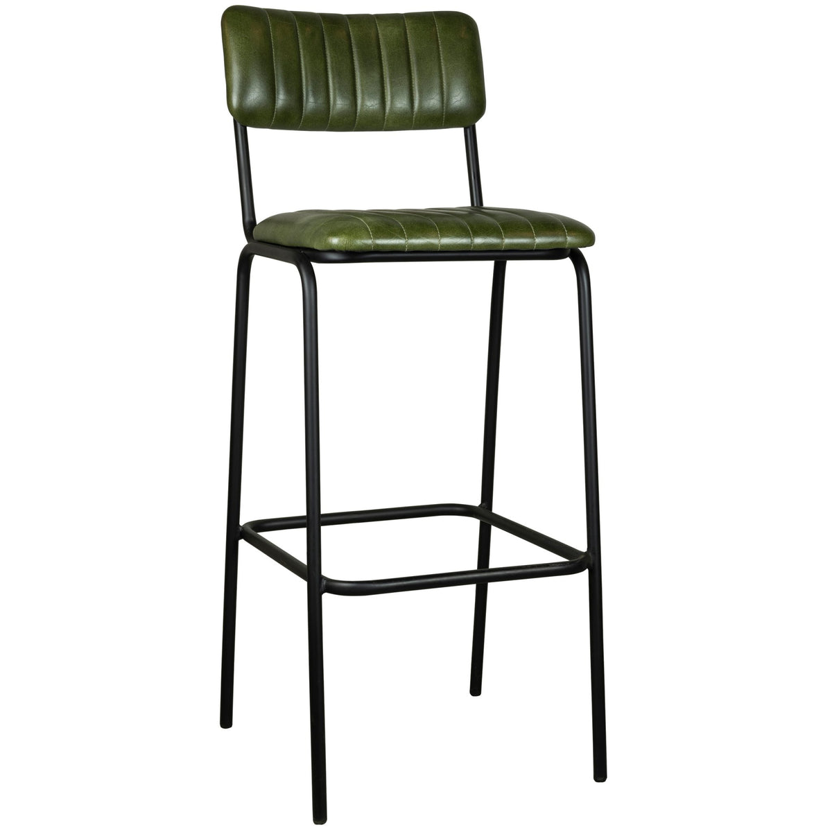 Jenson Barstool - Green Leather - KAJA