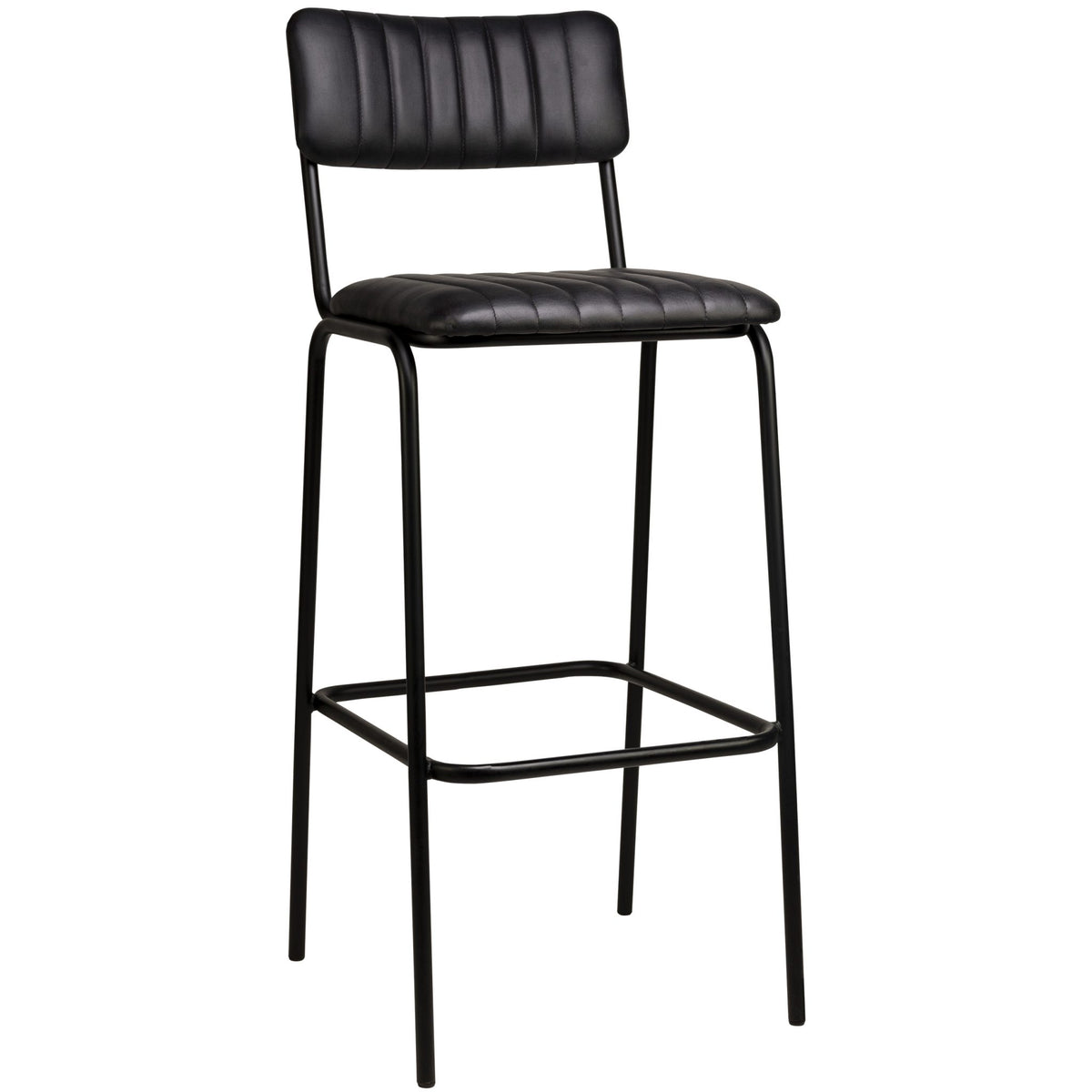 Jenson Barstool – Black Leather - KAJA
