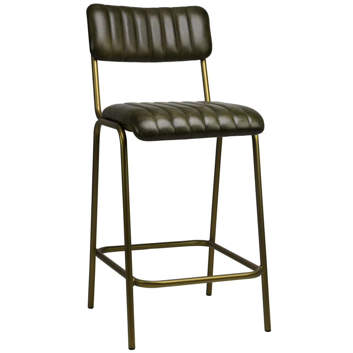 Jenson Barstool Low – Green/Gold Frame - KAJA
