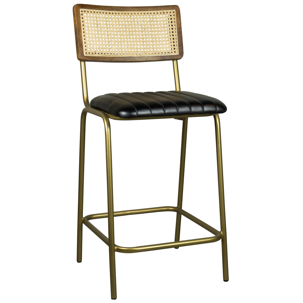 Jens Barstool Low – Black/Gold Frame - KAJA
