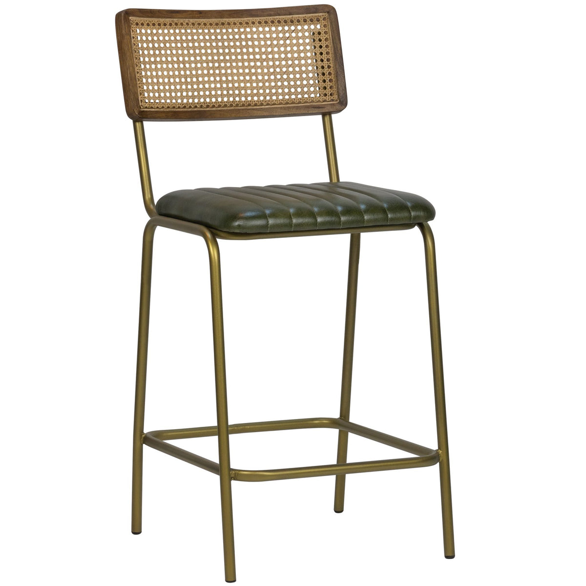Jens Barstool Low – Green/Gold Frame - KAJA
