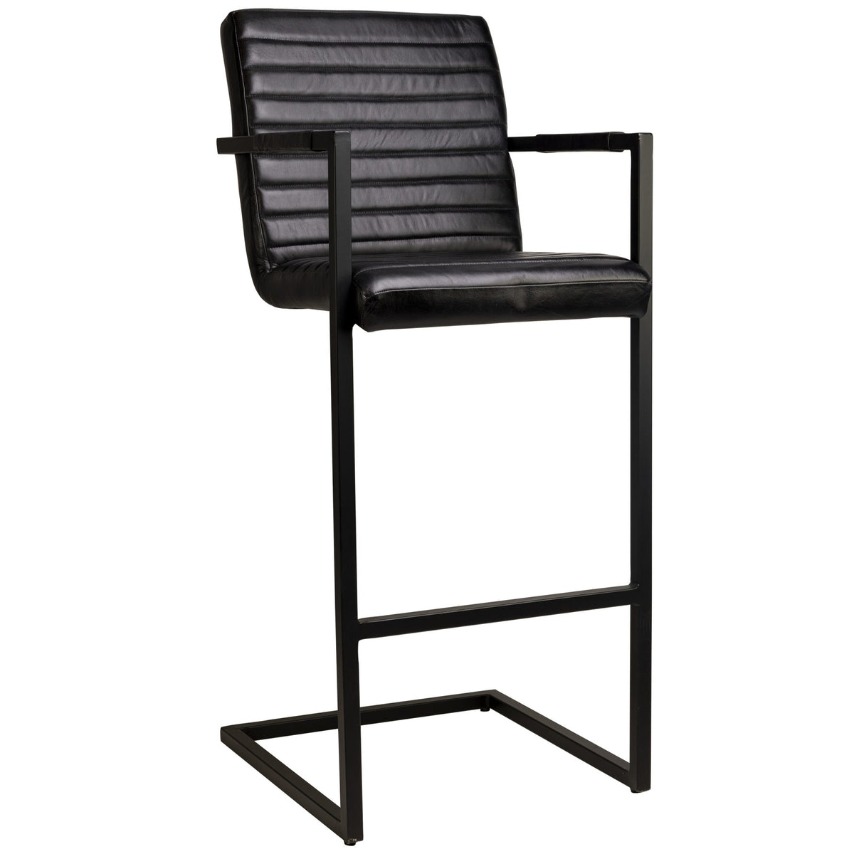 Kess Barstool - Black Leather - KAJA