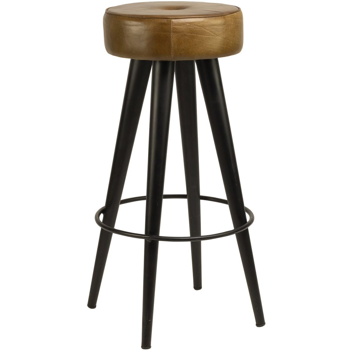Ravi Barstool - Light Brown Leather - KAJA