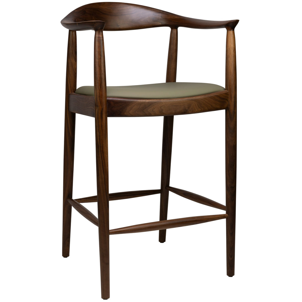 Nordic Barstool Low - Walnut Wood - KAJA