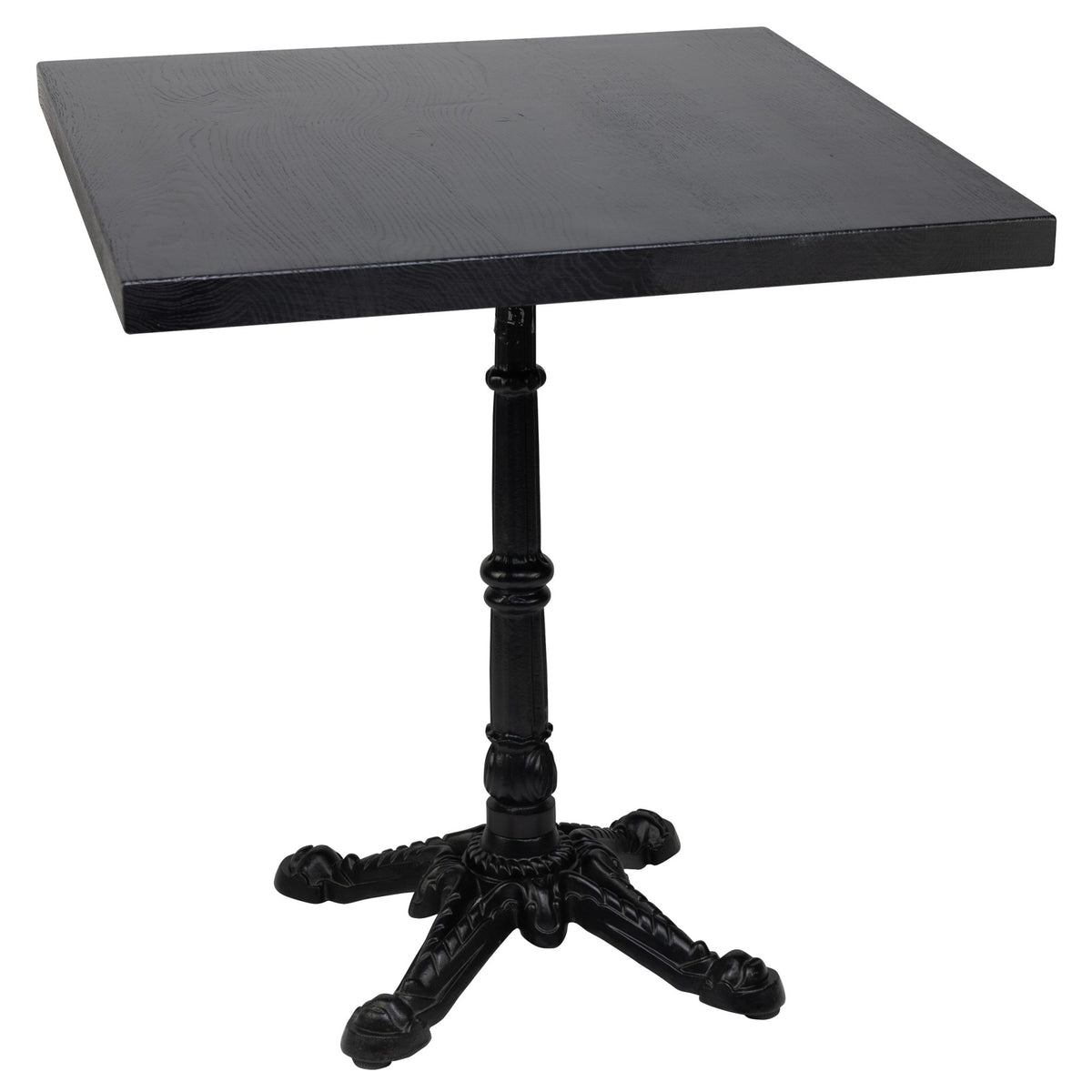 Tableset - London 4 Base + Solid Oak Top Black - KAJA