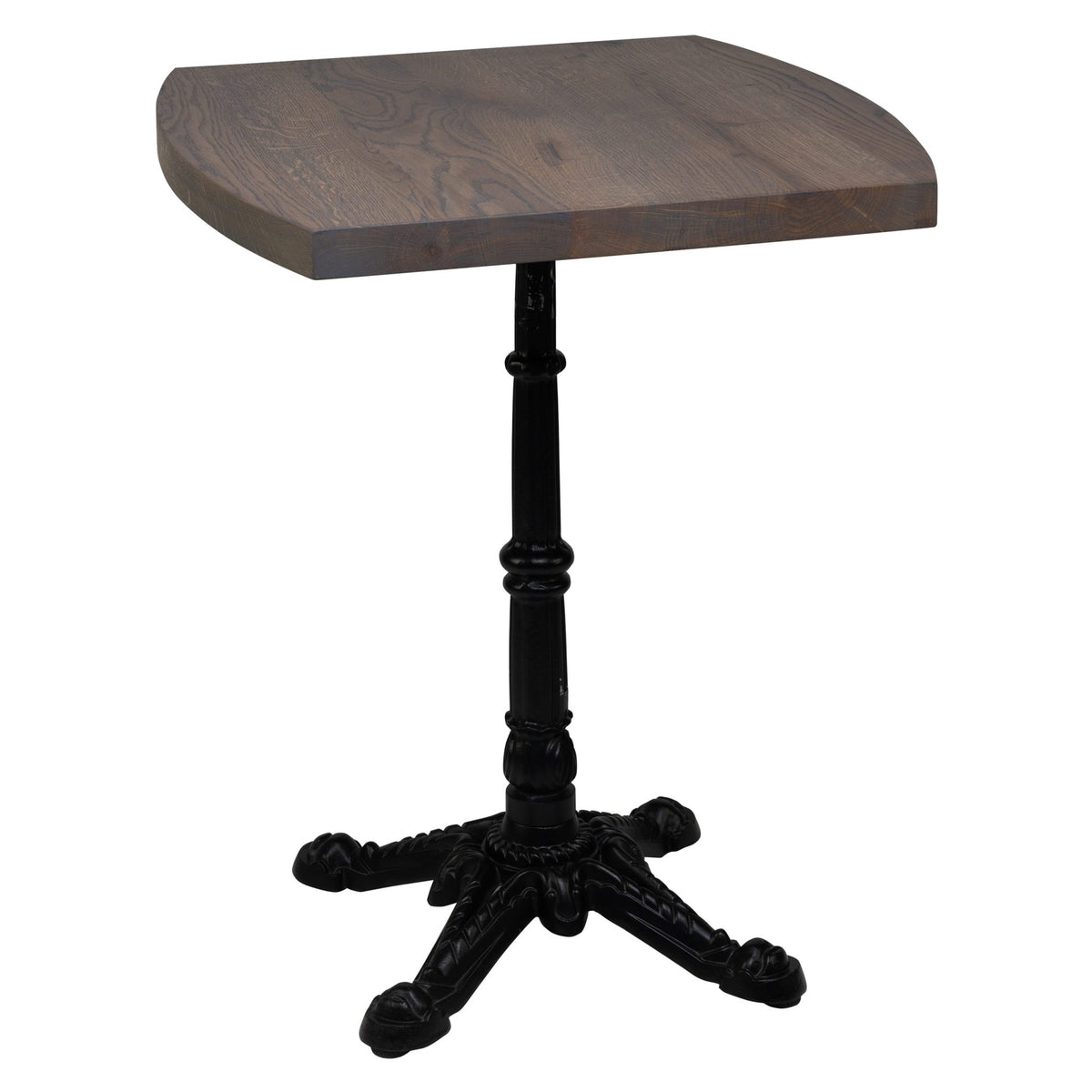 Tableset - London 4 Base + Solid Oak Top Danish Oval - Slat Grey - KAJA