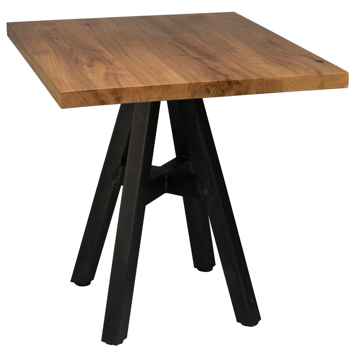 Tableset - Portland Industrial Base + Solid Oak Top Natural - KAJA
