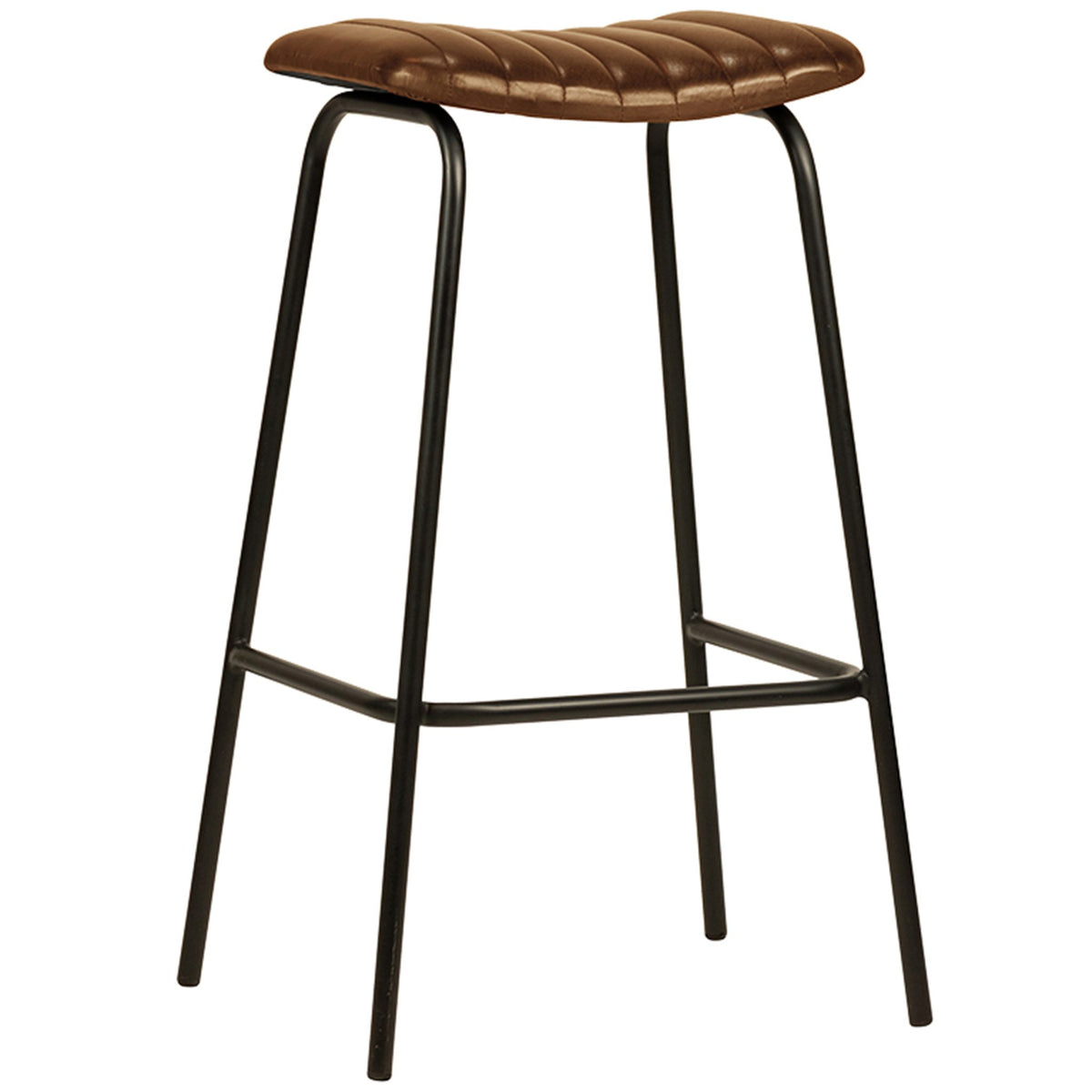 Zavi Stool - Cognac Leather - KAJA