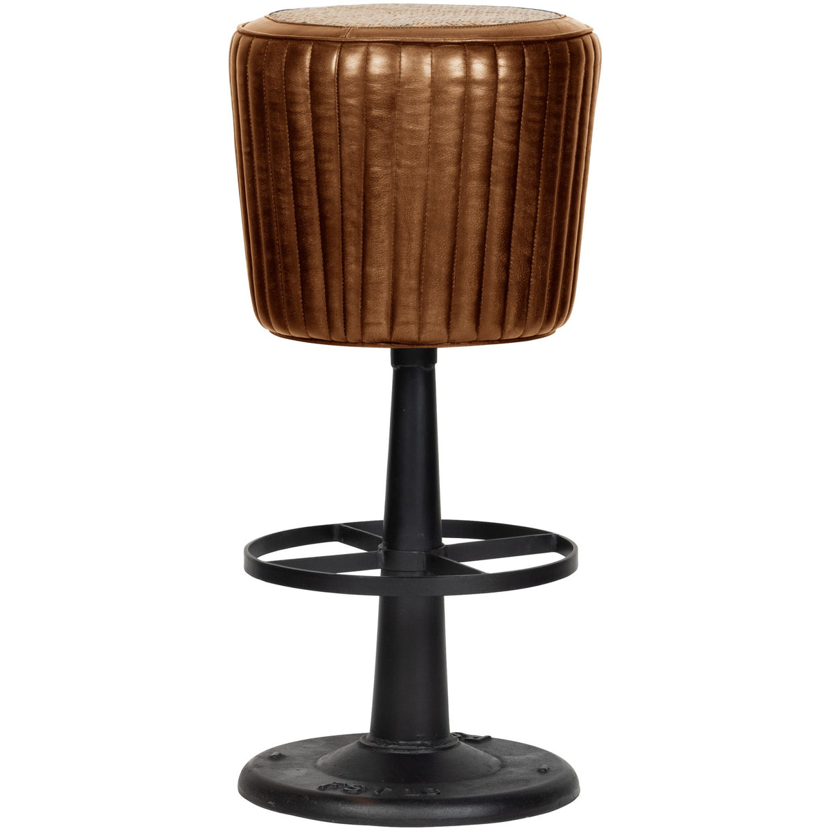 Novan Barstool - Brown Leather - KAJA