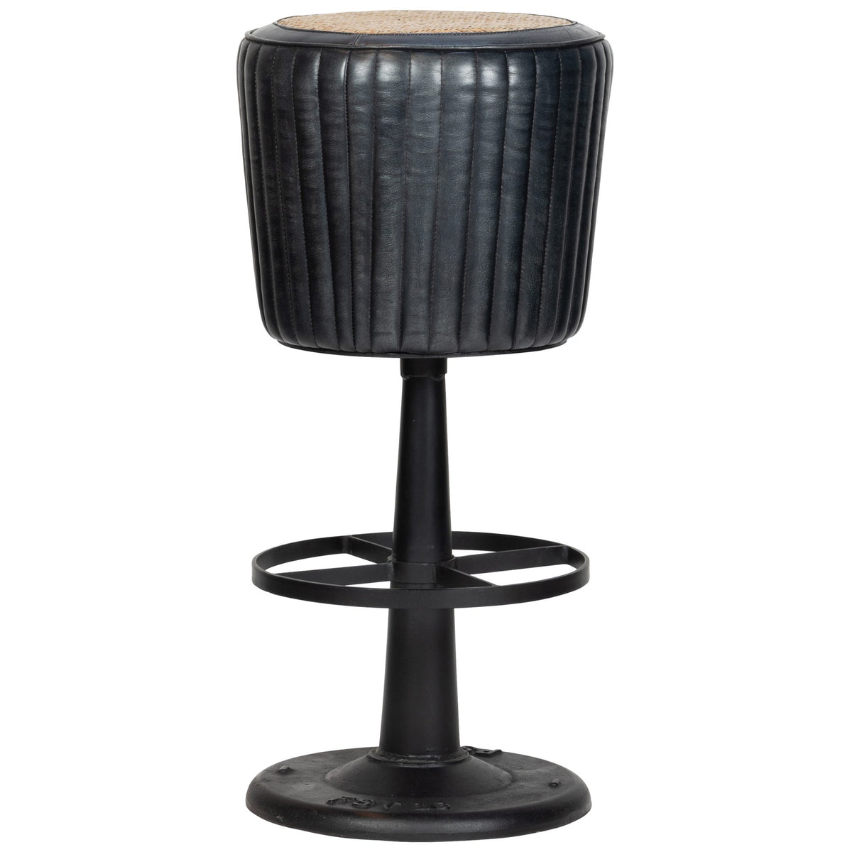 Novan Barstool - Black Leather - KAJA