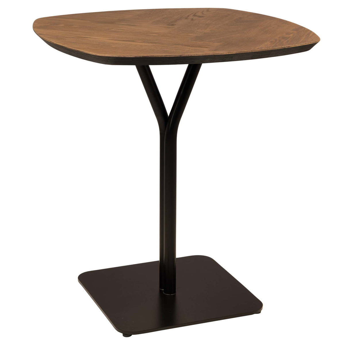 Table Set - Spy base frame - Herringbone Walnut top - 70x70 cm - Oak - KAJA