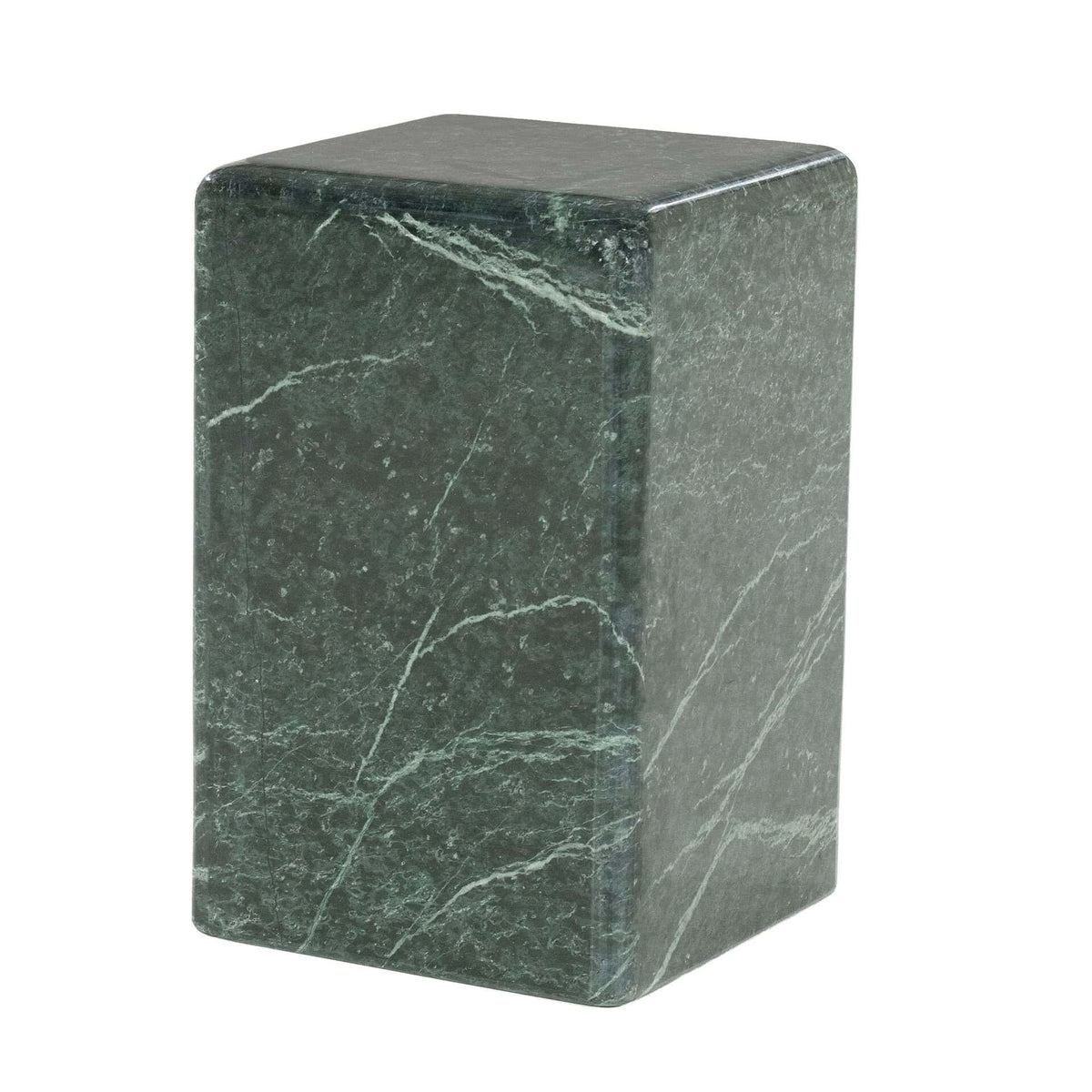 Dice Side Table - 30x30cm - Green Marble - KAJA