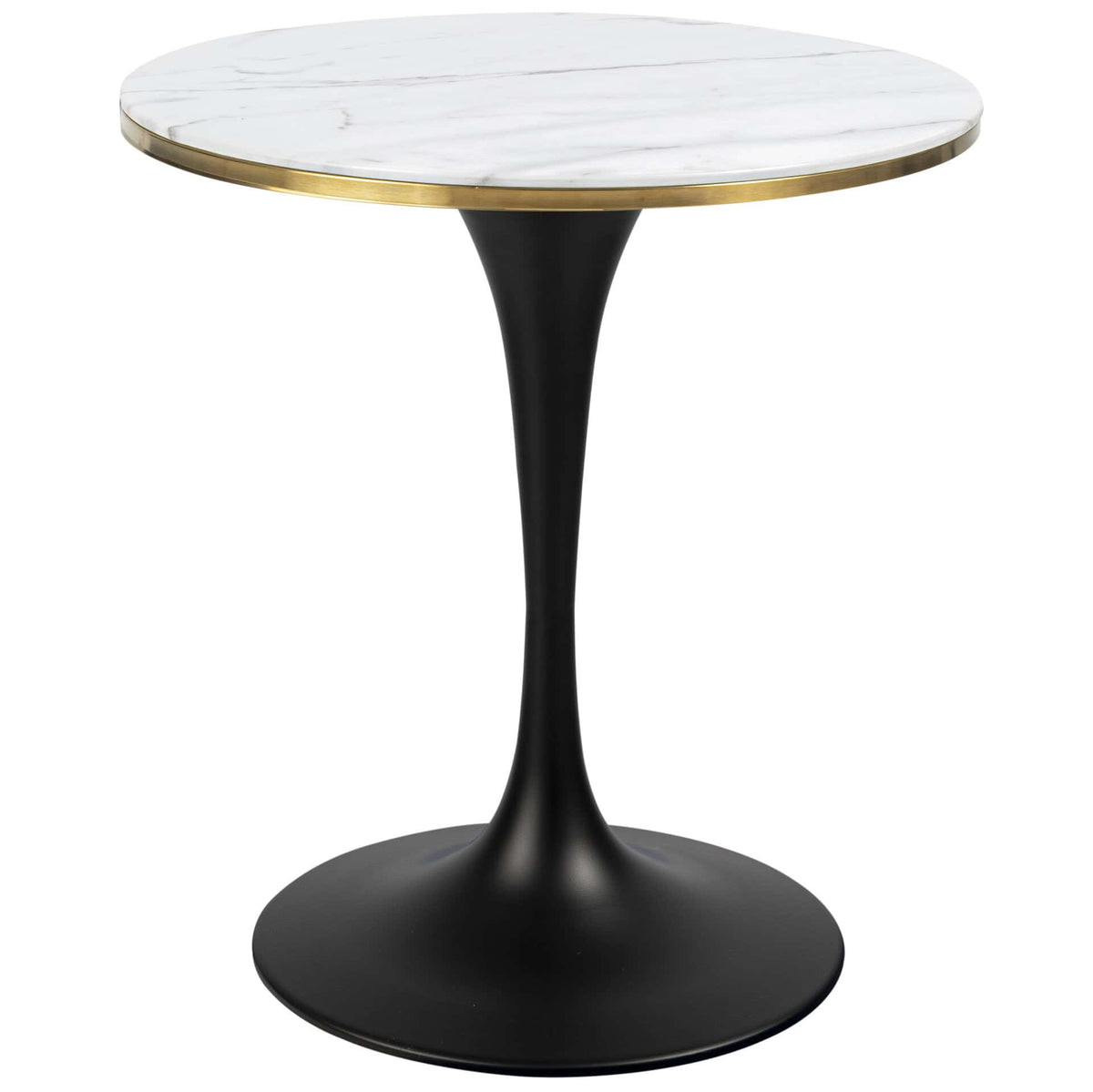 Trumpet Table - ø70cm - Glass Marble White - KAJA