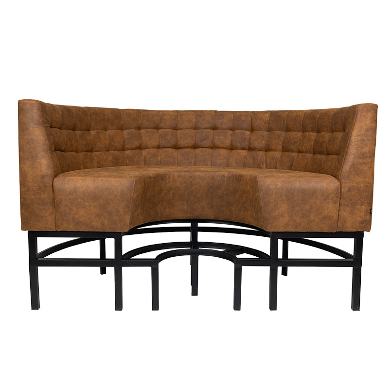 Viggo Sofa High - 1/2 Round - Cognac - KAJA