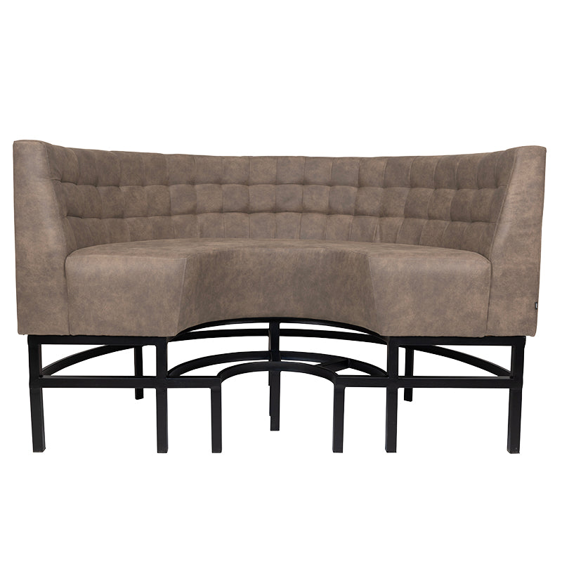 Viggo Sofa High - 1/2 Round - Brown - KAJA