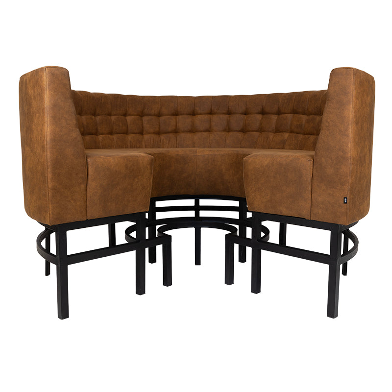 Viggo Sofa High - 3/4 Round - Cognac - KAJA