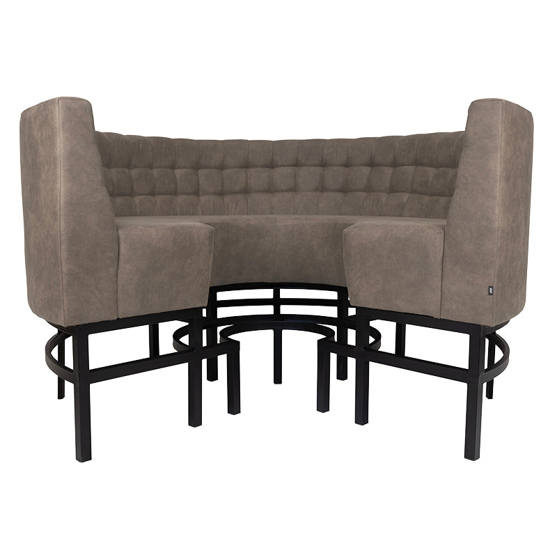 Viggo Sofa High - 3/4 Round - Brown - KAJA