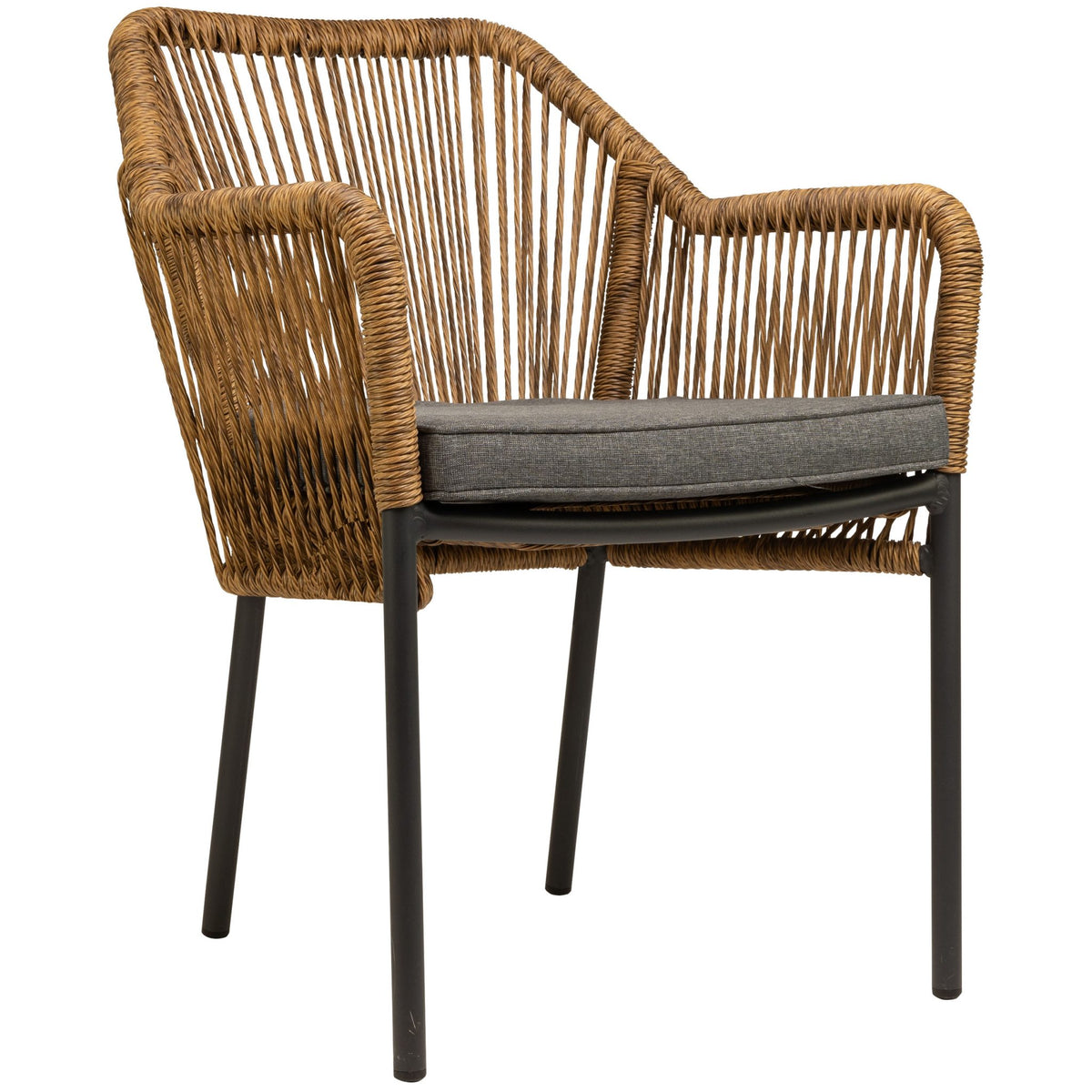 Baleric Terrace Chair - Charcoal/Natural - KAJA
